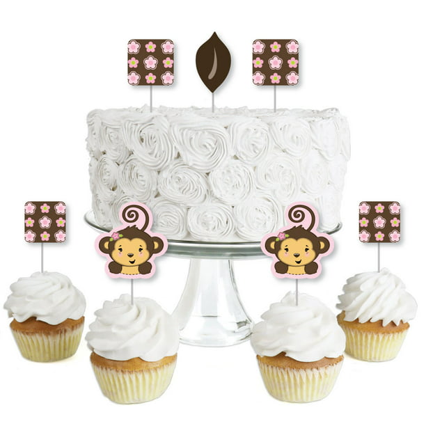 24 x PERSONALISED Monkey Birthday Party Cupcake Edible Toppers Cake Thank You 